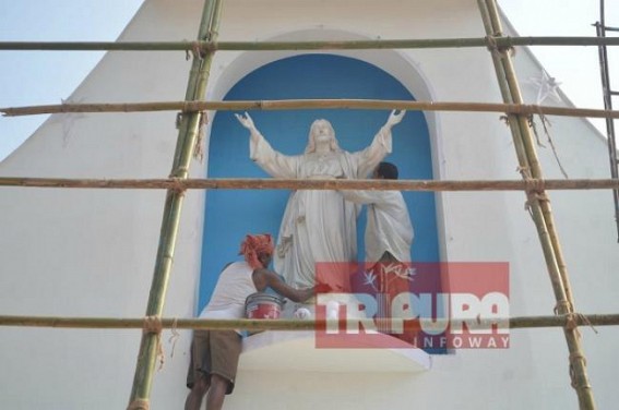 Preparations on peak for Christmas celebration in Tripura Preparations on peak for Christmas celebration in Tripura